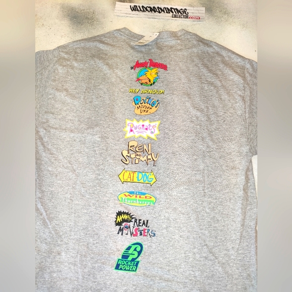 NICKELODEON 90'S Grey T-shirt RETRO size Large - Picture 5 of 7